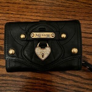 Vintage Juicy Couture black leather wallet